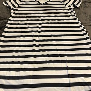 Black and White Striped Dress